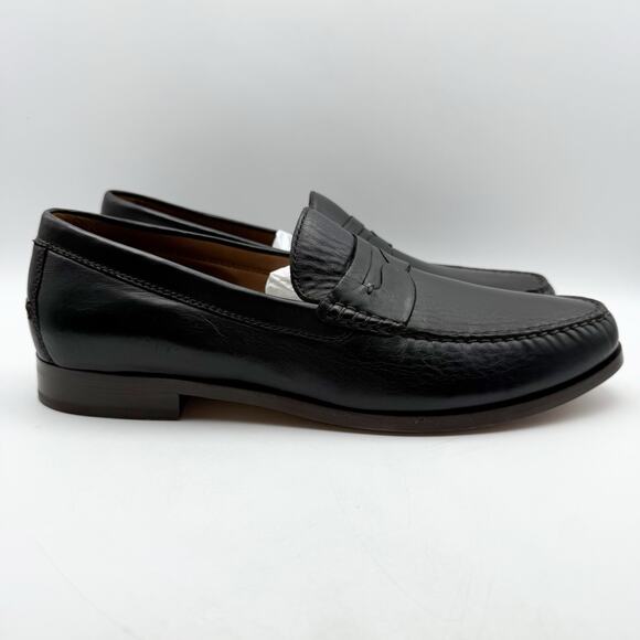 Johnston & Murphy Mens Baldwin Penny Loafers US 13 M Black Leather NIB main image 4